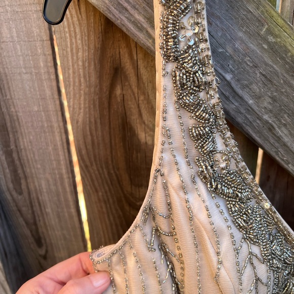 Sue Wong Tan and Gold Beaded Dress - Picture 9 of 13